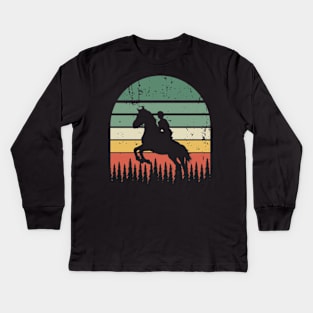 Horseback Riding Kids Long Sleeve T-Shirt